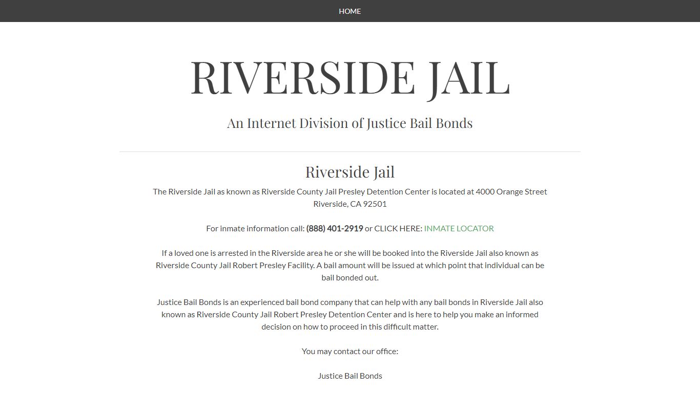 Riverside Jail | Police Station Facility & Inmate Search